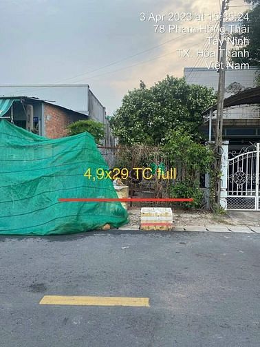 Hình ảnh [HOÀ THÀNH] CẦN BÁN ĐẤT THỊ TRẤN HOÀ THÀNH -Diện tích:(4,9x29) tc full