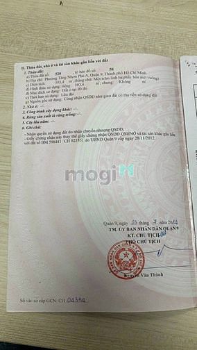 Hình ảnh Bán đất ngang 5 hẻm 175 đường số 2.P tăng nhơn phú B.Q9