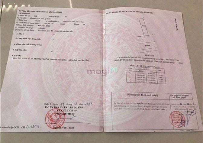Hình ảnh Bán đất mặt tiền đường số 249 hoàng hữu nam.P tân phú.Tp thủ đức