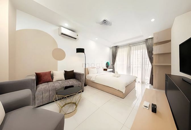 Hình ảnh __Căn Hộ Studio Tân Bình Màu Be Cực Vintage Gần Ngã Tư Bảy Hiền__