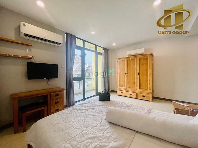 Hình ảnh Studio full nội thất cửa sổ, ban công lớn gần Vincom TTC