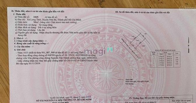 Hình ảnh Đất KDC Bà chồi, Long thới. Đường nội bộ 8 m, 7*14.