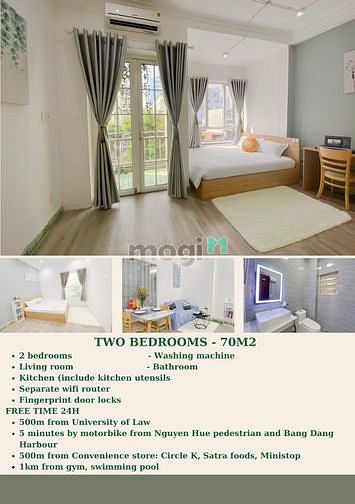 Hình ảnh 2PN Full nội thất cửa sổ lớn - Cầu Ông Lãnh-Hoàng Diệu -Q4
