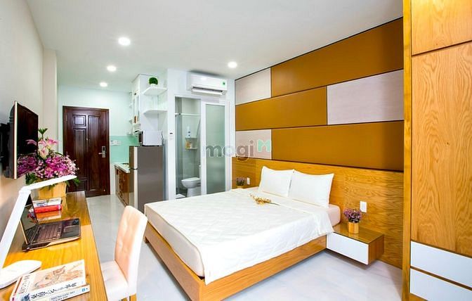 Hình ảnh Studio ban công, full nội thất, thiết kế hiện đại. Trung tâm Quận 1