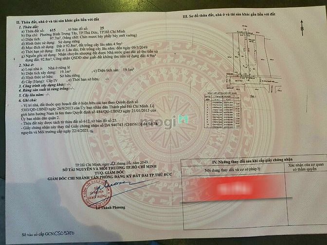 Hình ảnh Bán đất thổ cư Hẻm Xe Tải 92/ Nguyễn Tuyển P.bình trưng tây quận 2