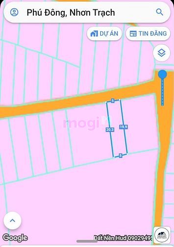 Hình ảnh Bán đất xã Phú Đông #3, đường Trần Văn Trà, Nhơn Trạch, giá 1 tỷ 350