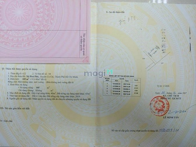 Hình ảnh Chính chủ cần bán lô đất rẻ ngay xã hoà Phú, Củ Chi