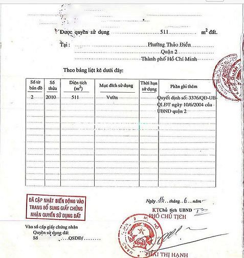 Hình ảnh Bán lô đất mặt tiền Nguyễn Ư Dĩ, Thảo Điền, 911m2 đất, gồm 2 sổ