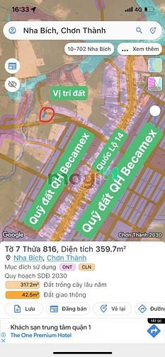 Hình ảnh Đất SÁT Quốc Lộ 14 - thị xã Chơn Thành - tỉnh Bình Phước