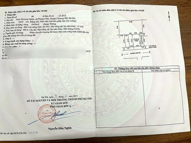 Hình ảnh Nhỉnh 5 tỷ 129m mặt đường kinh doanh trục chính trungtâm xã Phụng Châu