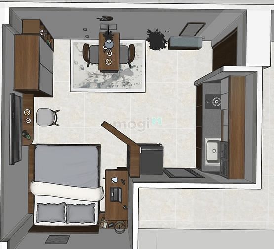 Hình ảnh Căn Hộ Studio New_35 m2_Full Nội Thất_Gần Ngã Tư Hàng Xanh BT