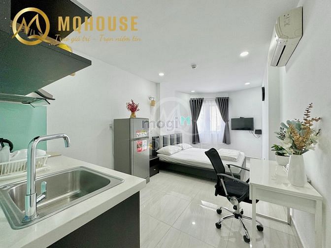 Hình ảnh CHDV 1pn full nội thất có máy giặt riêng ngay sân bay,có hầm đậu xehơi