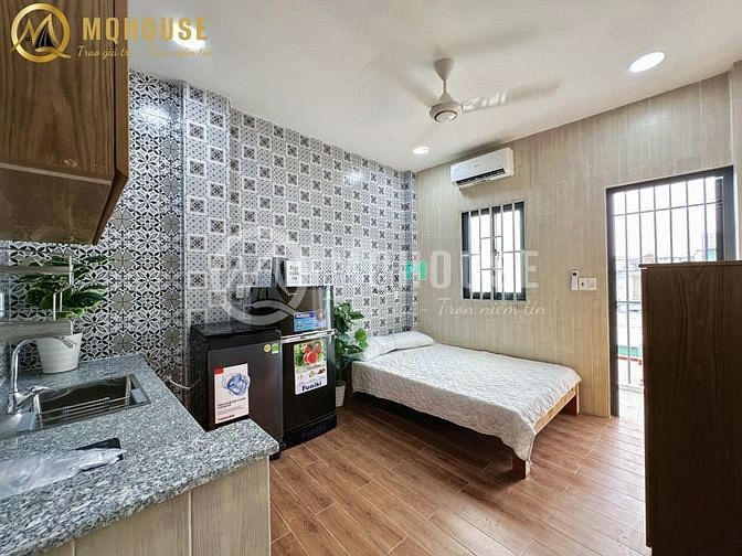Hình ảnh Studio Ban công +1PN Bình Thạnh máy giặt riêng giá siêu rẻ