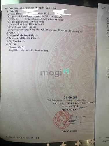 Hình ảnh Bán 100m Đất thổ cư hẻm 7m đường Lý Tế Xuyên Thủ Đức, sổ hồng 4,8 tỷ