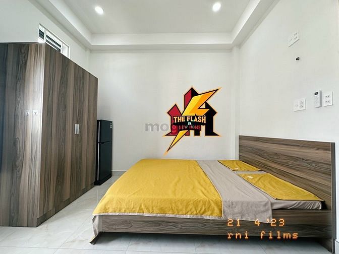 Hình ảnh Studio mới xây full nội thất có cửa sổ gần phố đi bộ, Bùi viện, cầu Ca