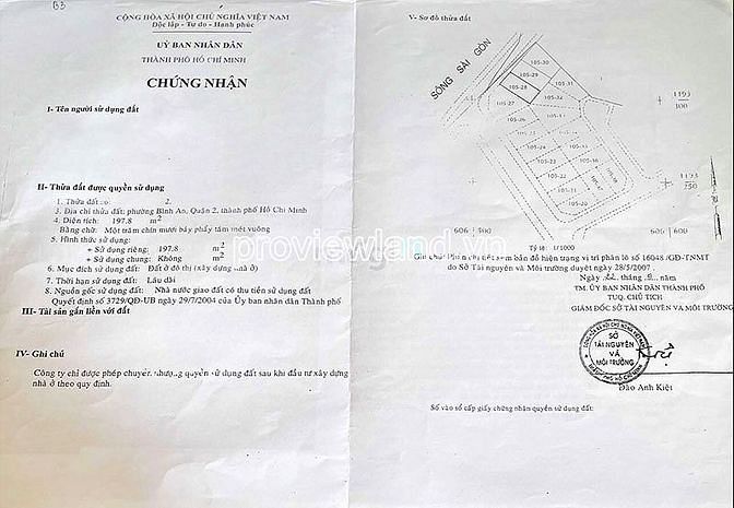 Hình ảnh Bán lô đất bờ sông mặt tiền Đường Số, Trần Não, 10x20m