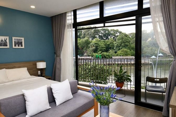 Hình ảnh ✅Căn Hộ Cao Cấp Ban Công View Bờ Kè - Tầng Cao View Thoáng - Giáp Q1 ✅