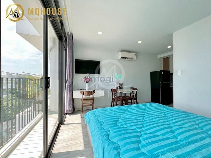 Hình ảnh Studio ban công full nội thất, sảnh lễ tân, bảo vệ 24/7, siêu an ninh