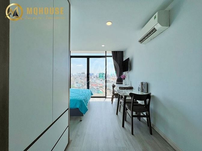 Hình ảnh Studio ban công full nội thất, sảnh lễ tân, bảo vệ 24/7, siêu an ninh