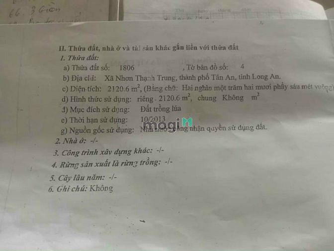 Hình ảnh Chính chủ bán đất lúa Giá Trang MB66.COM Chính Thức - MB 66 Uy Tín ở TP Tân An