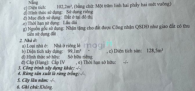 Hình ảnh Bán gấp đất đường Núi Thành, ĐNẵng, DT 102m2/12,5ty,