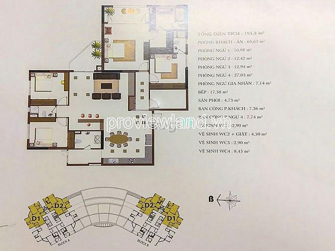 Hình ảnh Bán căn Penthouse chung cư An Khang, 196m2 đất, 4PN, full nội thất