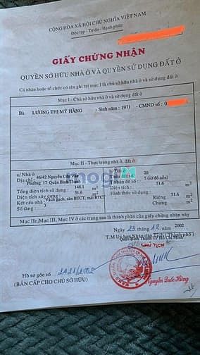 Hình ảnh Bán nhà HẺM 46 NGUYỄN CỬU VÂN, Bình Thạnh