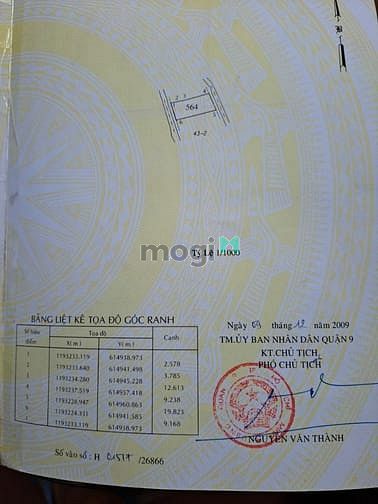 Hình ảnh Chủ gửi Bán đất Q9 Dt 230m ngang 9m Giá 3,6 tỷ