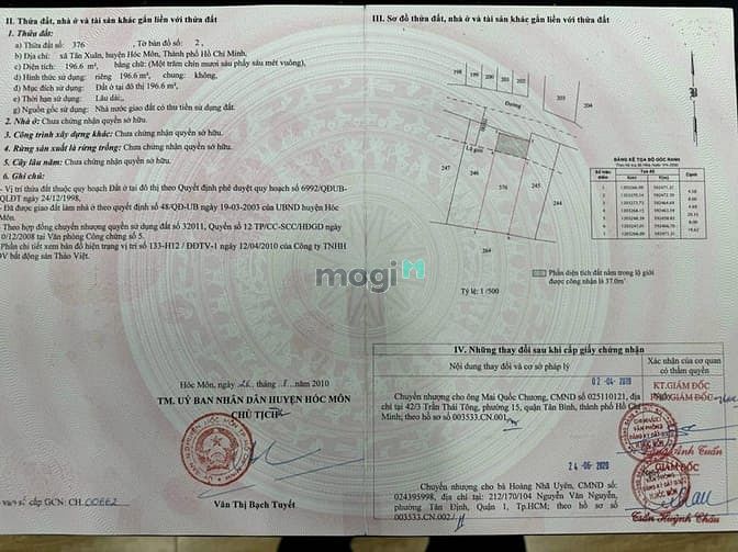 Hình ảnh Hóc Môn, Đất Mặt tiền Tân Xuân 1, Dt 8*24.5m, Giá 10 tỷ