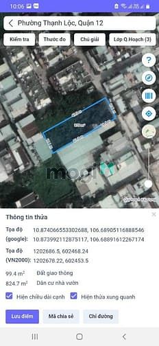 Hình ảnh Quận 12, Bán lô đất Hẻm xe tải, Thạnh Lộc 31, DT 17x40m