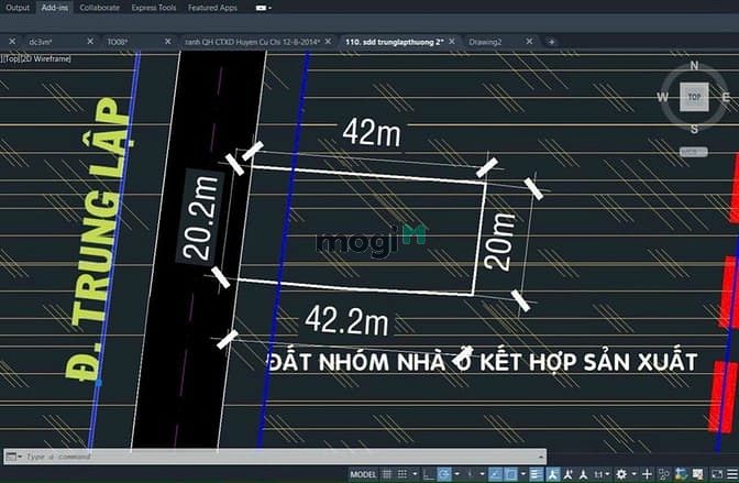 Hình ảnh Bán đất đường Trung Lập - 896m2 - 20x44 - 300m2 thổ cư - Củ Chi