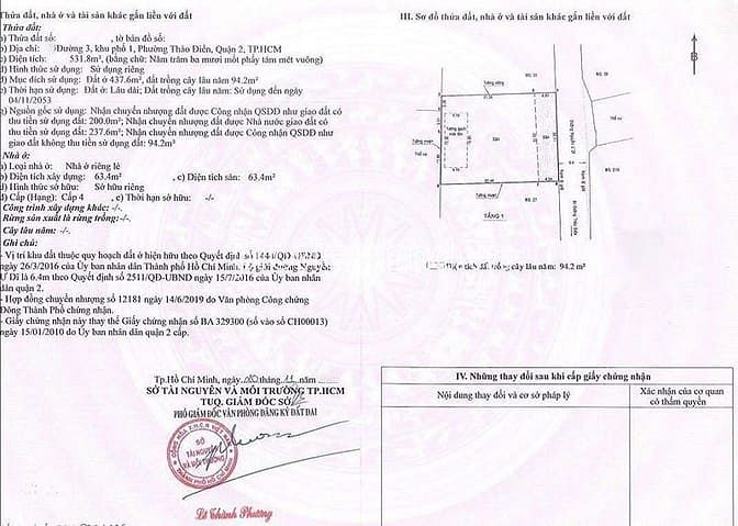 Hình ảnh Bán lô đất hẻm nội bộ 6m đường Nguyễn Ư Dĩ, Thảo Điền, 531m2 thổ cư
