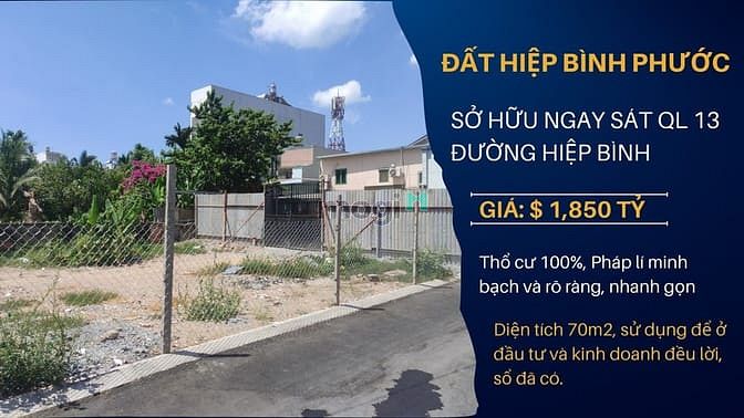 Hình ảnh Săn đất nền giá rẻ: Hiệp Bình Phước - Điểm nóng của thị trường!