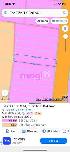 Hình ảnh 154m2 đất thổ cư xã Phú Mỹ - Cạnh đường Hắc Dích -Tóc Tiên –khu dân cư