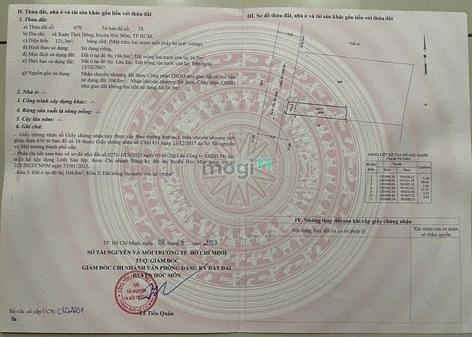 Hình ảnh Đất 5 x 24m Mặt Tiền số 2 đường Võ Thị Hồi, xã Xuân Thới Đông Hóc Môn