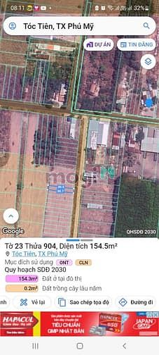 Hình ảnh Bán 154m2 đất thổ cư Tóc Tiên cách Mỹ Xuân - Tóc Tiên 90m giá 1,2 tỷ