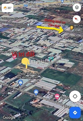 Hình ảnh HOT ở đây có đất tốt 2210m2 có1831m2 thổ.2 mặt tiền khu dân cư Tân Đức