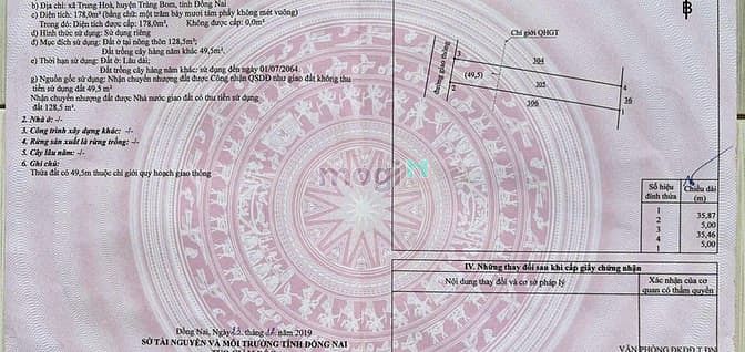 Hình ảnh Bán GẤP lô đất 178m2 xã Trung Hòa, Trảng Bom giá 1,9 tỷ