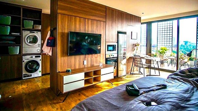 Hình ảnh 🍀Studio Vách Ngăn_NT Gỗ_Bancol Siêu Rộng_Thiết Kế Tinh Tế_Quận 10