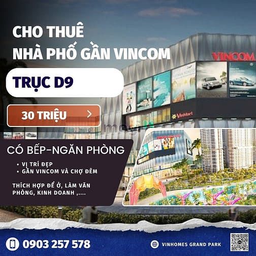 Hình ảnh Nhà phố cho thuê gần vincom có bếp ngăn phòng