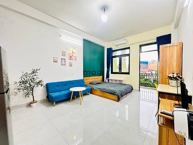 Hình ảnh Cho Thuê Căn Hộ 1PN Full Nội Thất Phòng mới 100% Có Ban Công Ngắm Cảnh