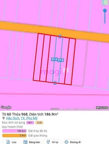 Hình ảnh Đất xã tóc tiên 188m2 có 60m2 thổ cư .