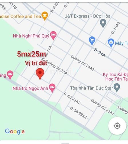 Hình ảnh Đất rẻ 125m2 đất đường 23A2 khu dân cư Tân Đức, Đức Hòa. Đất lọt khe