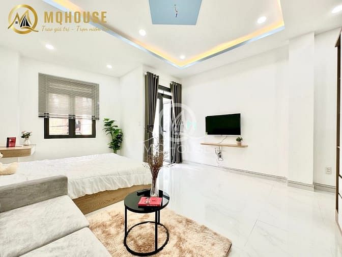 Hình ảnh Studio vách ngăn_45m2_máy giặt riêng_ngay cv Lê Thị Riêng_ban công