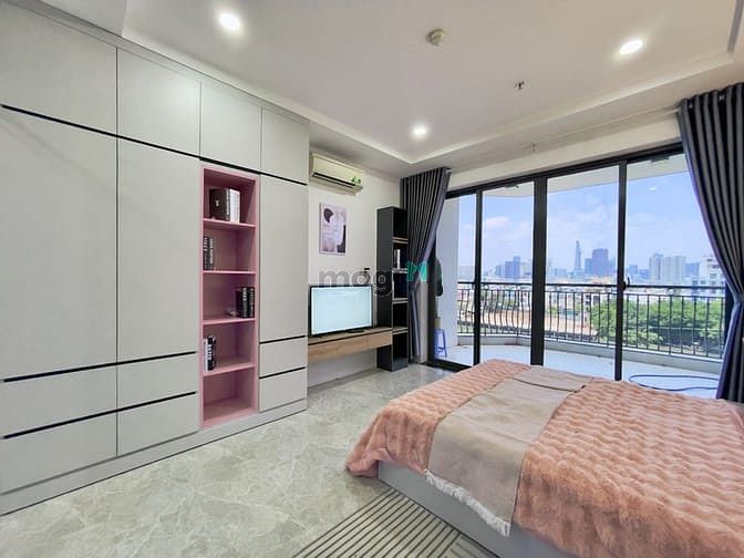 Hình ảnh Cho thuê căn studio tách bếp ban công gần Lotte, tdt, cầu kênh tẻ.