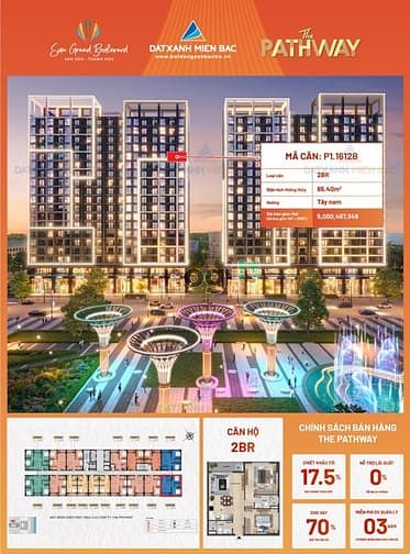 Hình ảnh ĐỘC QUYỀN CĂN GÓC 2BR tầng 16 đẹp nhất tòa P1 - 𝗧𝗛𝗘 𝗣𝗔𝗧𝗛𝗪𝗔𝗬