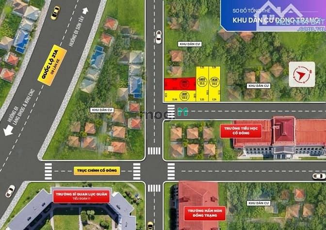 Hình ảnh Bán Đất Thổ Cư Thạch Thất Oto Tránh Lô Góc 80m2 Giá 21.5tr/m2