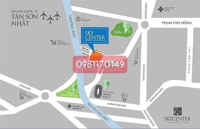 Hình ảnh Cho thuê Sky Center 76m2,2PN,2WC,Nội thất đầy đủ, nhà đẹp