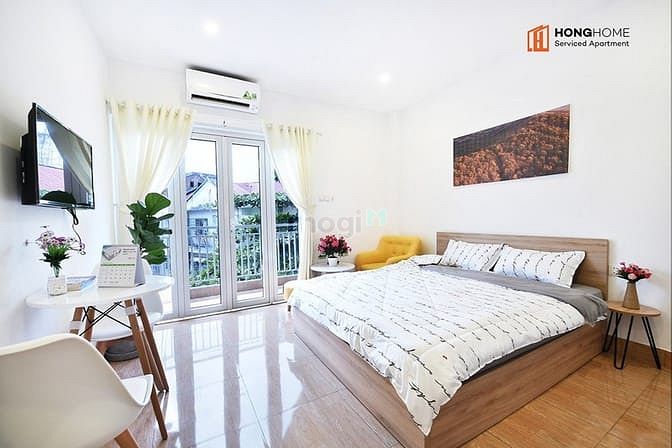 Hình ảnh ✅Căn Hô Studio🔥Nội thất cao cấp_Bếp xa giường_Ban công View Sông✅