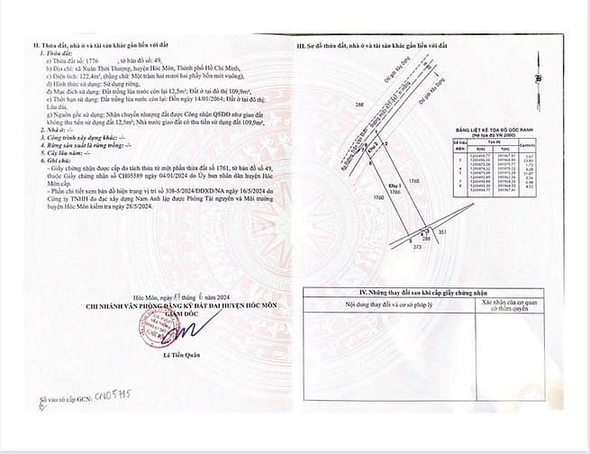 Hình ảnh Đất 5 x 25m đường Xuân Thới Thượng 7, gần Chợ Đầu Mối Hóc Môn QL22 .